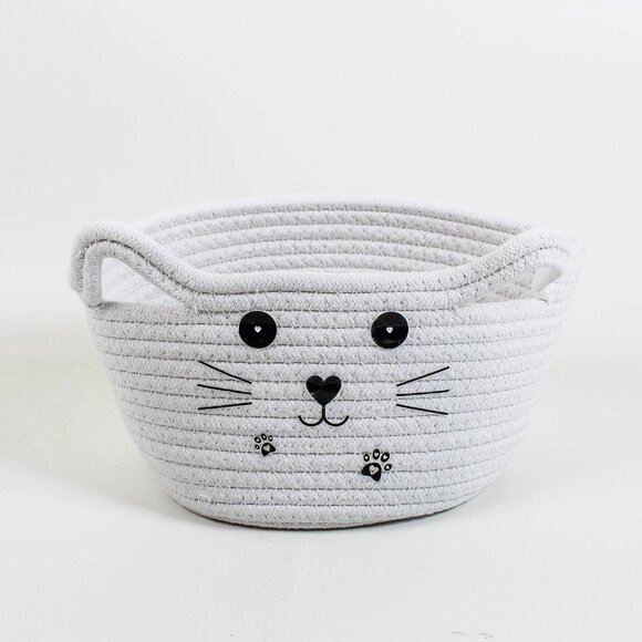 Cat Face Storage Basket  - NEW - Picture 1 of 4